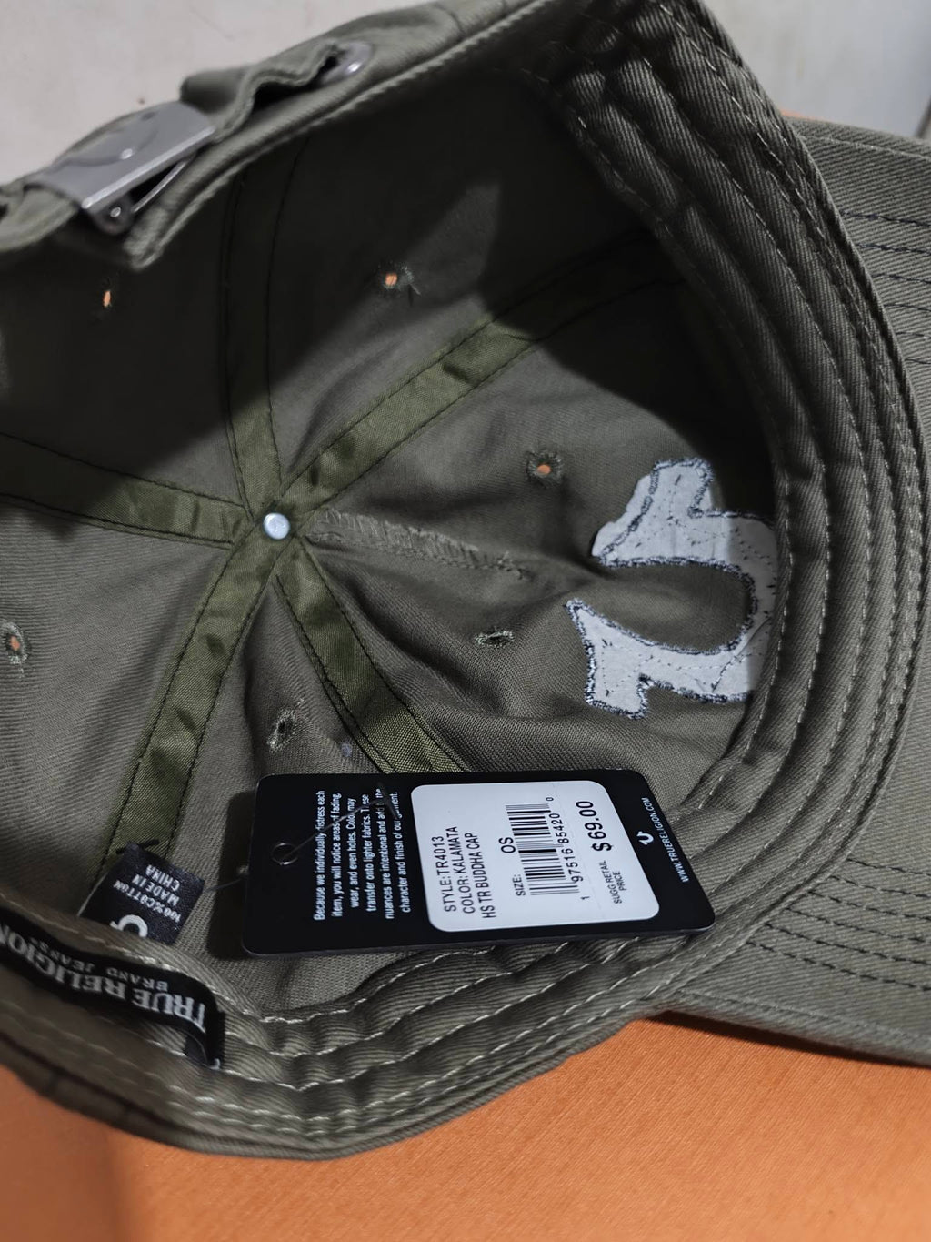 The True Buddha Grey Knuckle Back Cap