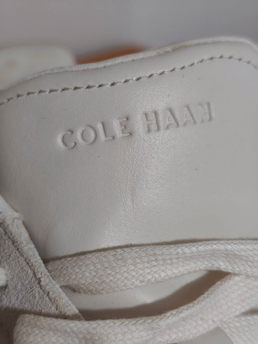 Cole Haan Grand Men's Leather & Suede Sneakers - White/Grey (Size 10.5 M, No Box)