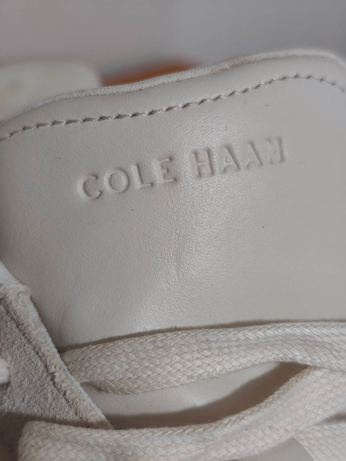 Cole Haan Grand Men's Leather & Suede Sneakers - White/Grey (Size 10.5 M, No Box)