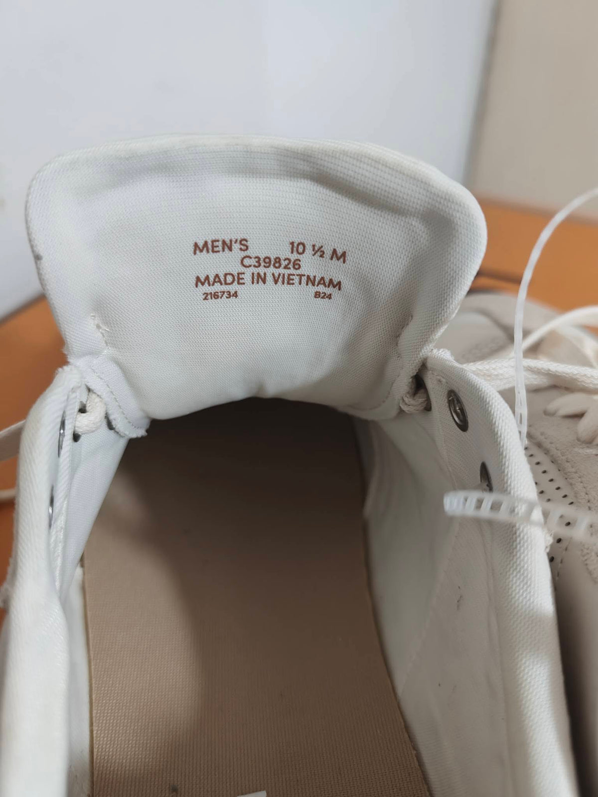 Cole Haan Grand Men's Leather & Suede Sneakers - White/Grey (Size 10.5 M, No Box)