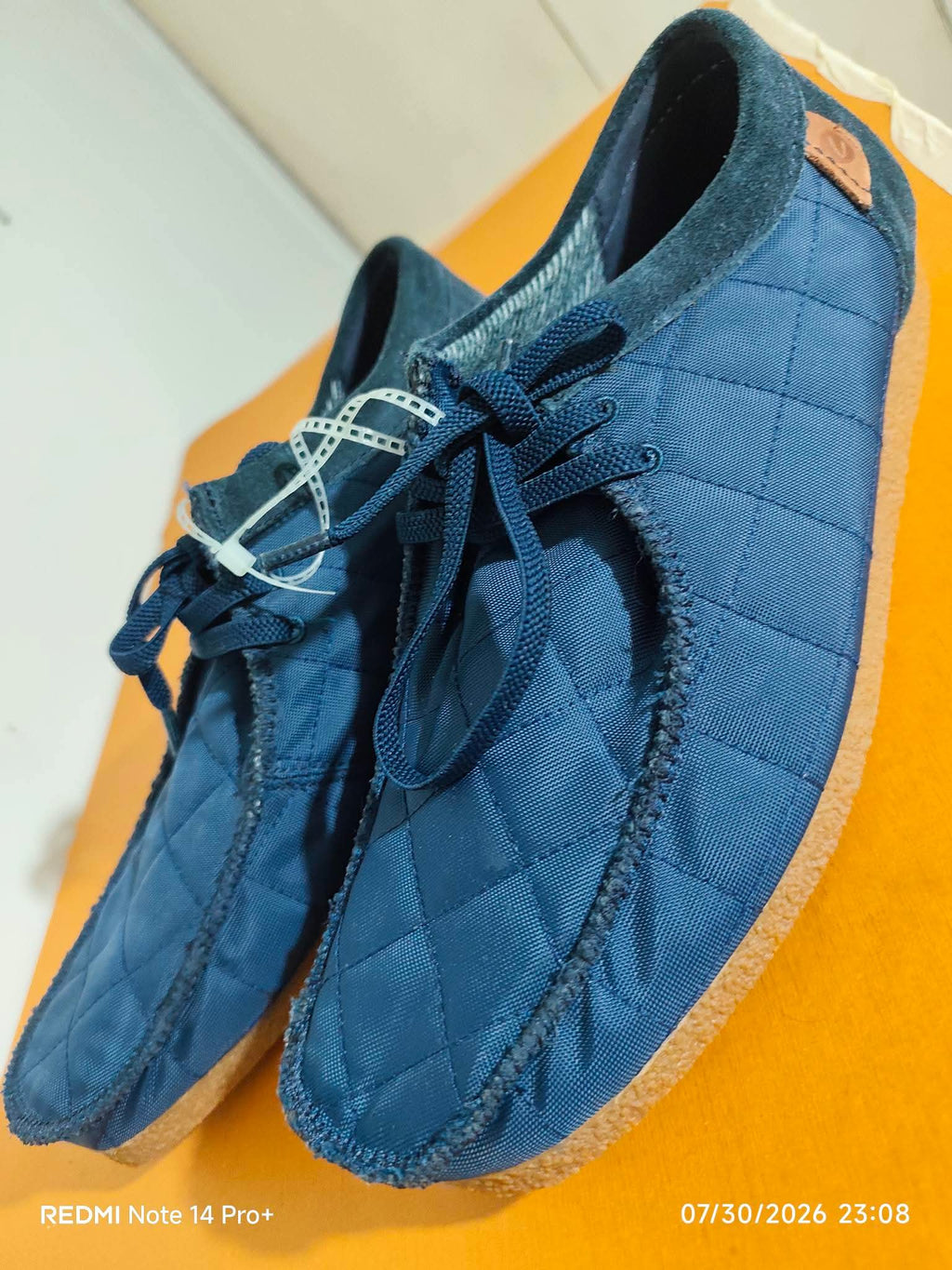 Clarks Collection Extreme Comfort Quilted Navy Wallabee / Moc Shoes