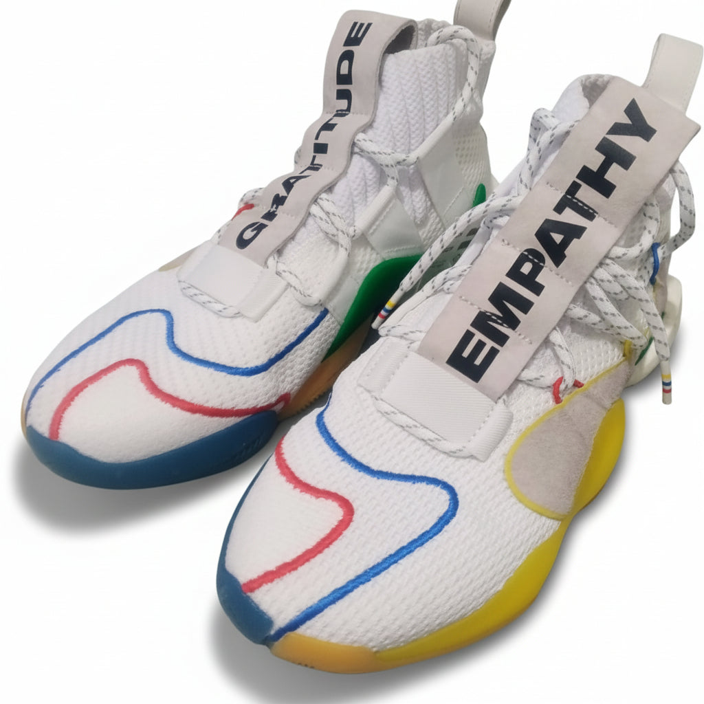Adidas x Pharrell Williams Crazy BYW LVL X "Gratitude & Empathy" – White / Multicolor (New Without Box / NWOB)
Style Code: EF3500