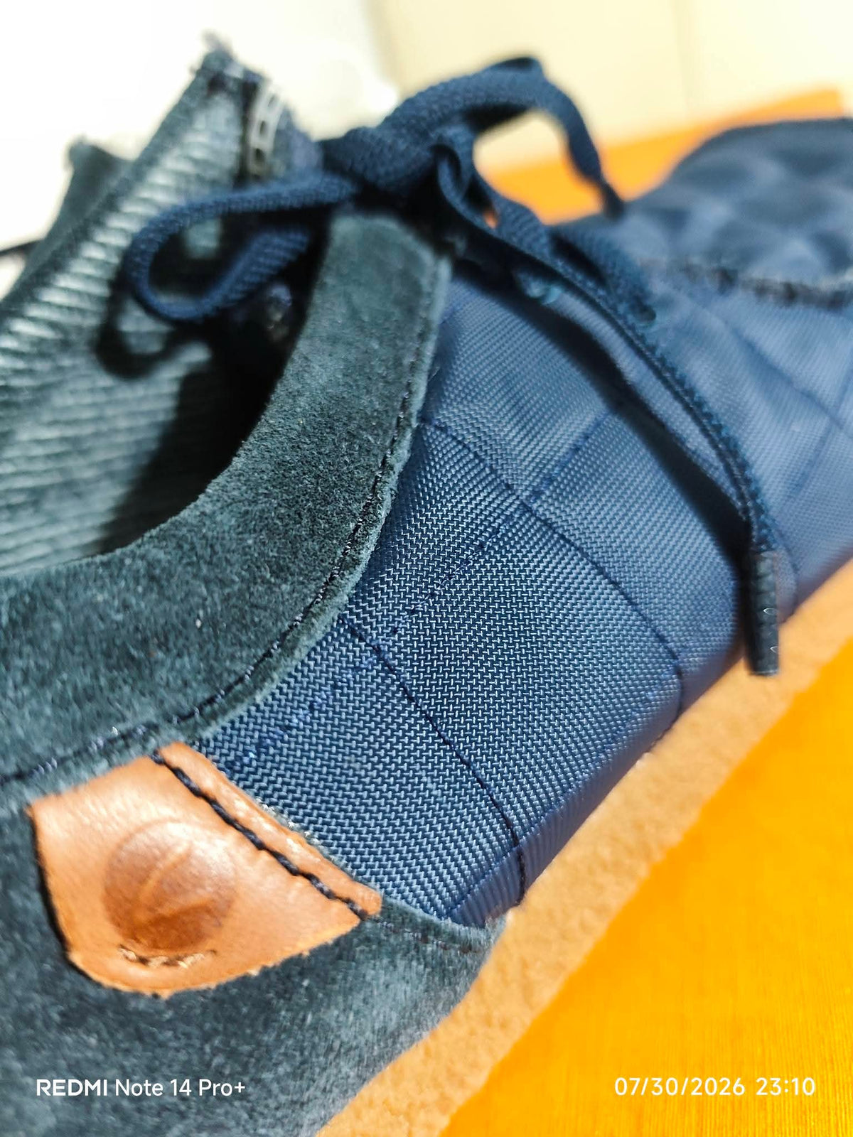 Clarks Collection Extreme Comfort Quilted Navy Wallabee / Moc Shoes