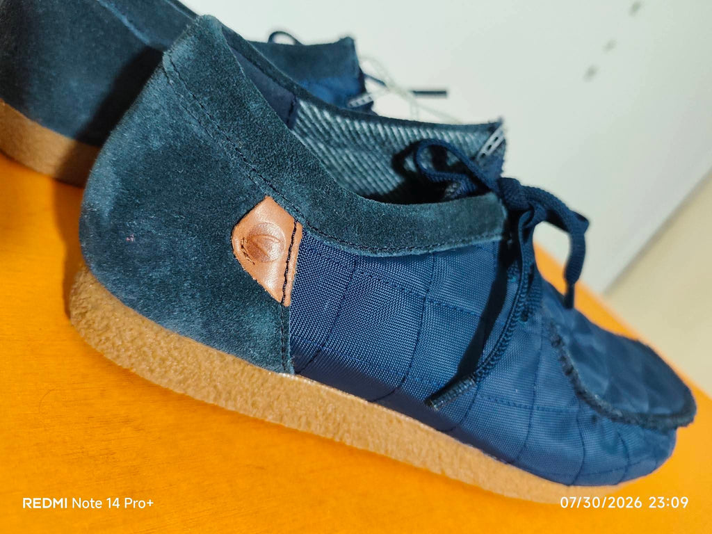 Clarks Collection Extreme Comfort Quilted Navy Wallabee / Moc Shoes
