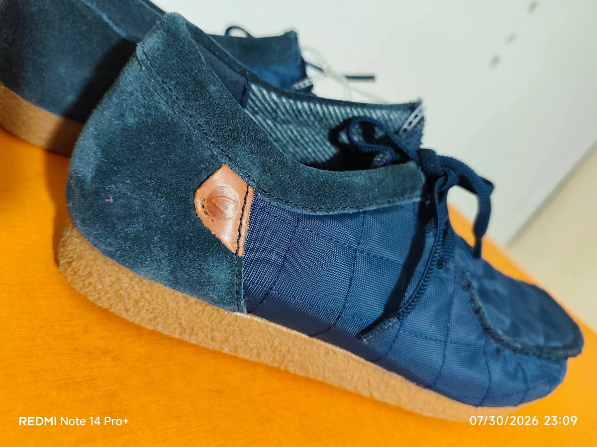 Clarks Collection Extreme Comfort Quilted Navy Wallabee / Moc Shoes
